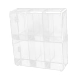 Maxbell Action Figure Display Shelf Model Clear Figurine Display Box for Living Room 6 grids