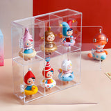 Maxbell Action Figure Display Shelf Model Clear Figurine Display Box for Living Room 6 grids