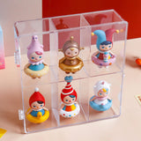 Maxbell Action Figure Display Shelf Model Clear Figurine Display Box for Living Room 6 grids