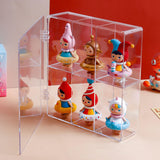 Maxbell Action Figure Display Shelf Model Clear Figurine Display Box for Living Room 6 grids