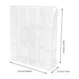 Maxbell Action Figure Display Shelf Model Clear Figurine Display Box for Living Room 12 grids