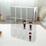 Maxbell Action Figure Display Shelf Model Clear Figurine Display Box for Living Room 12 grids