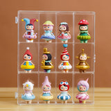 Maxbell Action Figure Display Shelf Model Clear Figurine Display Box for Living Room 12 grids
