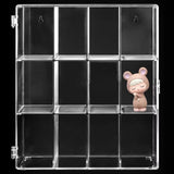 Maxbell Action Figure Display Shelf Model Clear Figurine Display Box for Living Room 12 grids