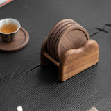 Maxbell 6 Pieces Wood Coaster Cup Mat Creative for Dinnerware Restaurant Living Room