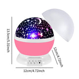 Star Projector Light USB Powered Ambient Light for Party Indoor Home Theater Pink