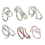 Maxbell Beaded Phone Charms Strap Phone Charm Chain for Birthday Gift Backpack Women White