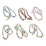 Maxbell Beaded Phone Charms Strap Phone Charm Chain for Birthday Gift Backpack Women White