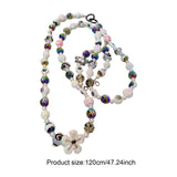 Maxbell Beaded Phone Charms Strap Phone Charm Chain for Birthday Gift Backpack Women White