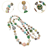 Maxbell Beaded Phone Charms Strap Phone Charm Chain for Birthday Gift Backpack Women Green