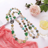 Maxbell Beaded Phone Charms Strap Phone Charm Chain for Birthday Gift Backpack Women Green