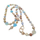 Maxbell Beaded Phone Charms Strap Phone Charm Chain for Birthday Gift Backpack Women Brown