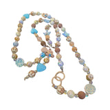 Maxbell Beaded Phone Charms Strap Phone Charm Chain for Birthday Gift Backpack Women Brown