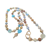Maxbell Beaded Phone Charms Strap Phone Charm Chain for Birthday Gift Backpack Women Brown