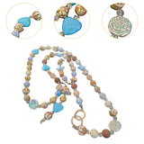 Maxbell Beaded Phone Charms Strap Phone Charm Chain for Birthday Gift Backpack Women Brown