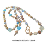Maxbell Beaded Phone Charms Strap Phone Charm Chain for Birthday Gift Backpack Women Brown
