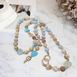 Maxbell Beaded Phone Charms Strap Phone Charm Chain for Birthday Gift Backpack Women Brown