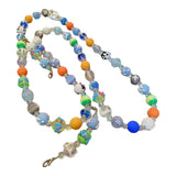 Maxbell Beaded Phone Charms Strap Phone Charm Chain for Birthday Gift Backpack Women Blue