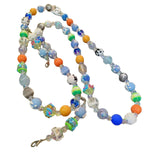 Maxbell Beaded Phone Charms Strap Phone Charm Chain for Birthday Gift Backpack Women Blue