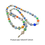Maxbell Beaded Phone Charms Strap Phone Charm Chain for Birthday Gift Backpack Women Blue
