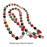 Maxbell Beaded Phone Charms Strap Phone Charm Chain for Birthday Gift Backpack Women Red