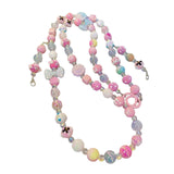Maxbell Beaded Phone Charms Strap Phone Charm Chain for Birthday Gift Backpack Women PInk
