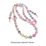 Maxbell Beaded Phone Charms Strap Phone Charm Chain for Birthday Gift Backpack Women PInk
