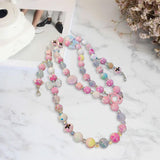 Maxbell Beaded Phone Charms Strap Phone Charm Chain for Birthday Gift Backpack Women PInk