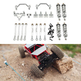 1/16 RC Car Metal Upgrade Kits Front and Rear Shock Brackets for C64 Crawler Silver