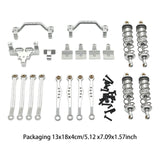 1/16 RC Car Metal Upgrade Kits Front and Rear Shock Brackets for C64 Crawler Silver