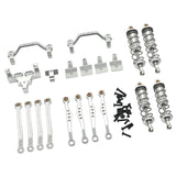 1/16 RC Car Metal Upgrade Kits Front and Rear Shock Brackets for C64 Crawler Silver