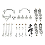 1/16 RC Car Metal Upgrade Kits Front and Rear Shock Brackets for C64 Crawler Silver