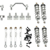 1/16 RC Car Metal Upgrade Kits Front and Rear Shock Brackets for C64 Crawler Silver