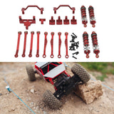 Maxbell 1/16 RC Car Metal Upgrade Kits Front and Rear Shock Brackets for C64 Crawler Red