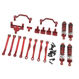 Maxbell 1/16 RC Car Metal Upgrade Kits Front and Rear Shock Brackets for C64 Crawler Red