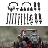 1/16 RC Car Metal Upgrade Kits Front and Rear Shock Brackets for C64 Crawler Black