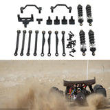 1/16 RC Car Metal Upgrade Kits Front and Rear Shock Brackets for C64 Crawler Black