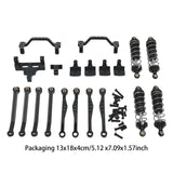 1/16 RC Car Metal Upgrade Kits Front and Rear Shock Brackets for C64 Crawler Black