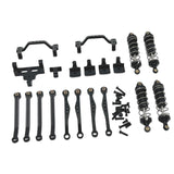 1/16 RC Car Metal Upgrade Kits Front and Rear Shock Brackets for C64 Crawler Black