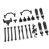 1/16 RC Car Metal Upgrade Kits Front and Rear Shock Brackets for C64 Crawler Black