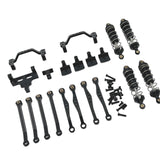 1/16 RC Car Metal Upgrade Kits Front and Rear Shock Brackets for C64 Crawler Black