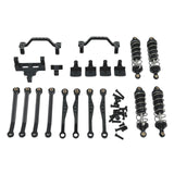 1/16 RC Car Metal Upgrade Kits Front and Rear Shock Brackets for C64 Crawler Black