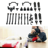 1/16 RC Car Metal Upgrade Kits Front and Rear Shock Brackets for C64 Crawler Black