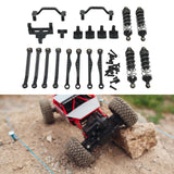 1/16 RC Car Metal Upgrade Kits Front and Rear Shock Brackets for C64 Crawler Black