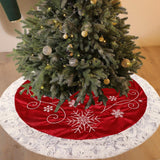 Maxbell Xmas Tree Skirt 48 inch Soft Red Tree Skirt for Holiday Indoor Outdoor Hotel