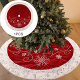 Maxbell Xmas Tree Skirt 48 inch Soft Red Tree Skirt for Holiday Indoor Outdoor Hotel