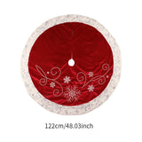 Maxbell Xmas Tree Skirt 48 inch Soft Red Tree Skirt for Holiday Indoor Outdoor Hotel