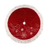 Maxbell Xmas Tree Skirt 48 inch Soft Red Tree Skirt for Holiday Indoor Outdoor Hotel