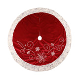 Maxbell Xmas Tree Skirt 48 inch Soft Red Tree Skirt for Holiday Indoor Outdoor Hotel