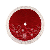 Maxbell Xmas Tree Skirt 48 inch Soft Red Tree Skirt for Holiday Indoor Outdoor Hotel